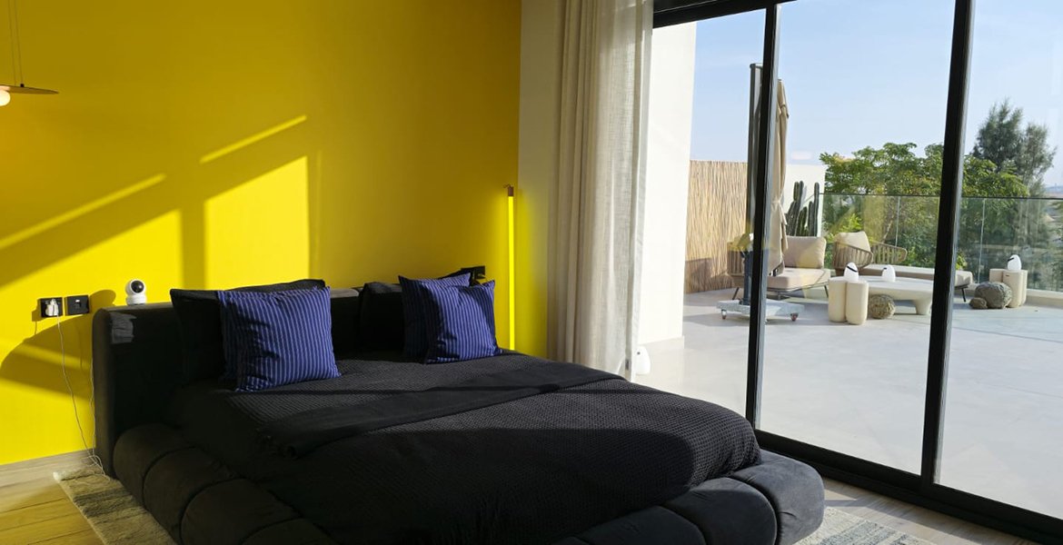 bedroom with balcony hayyan show villa