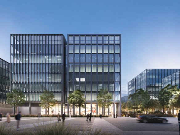 Building Elevation view evening - Central Business District