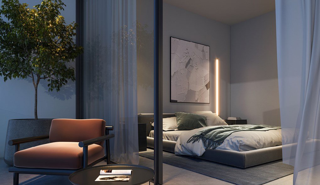 bedroom with balcony - nasaq aljada
